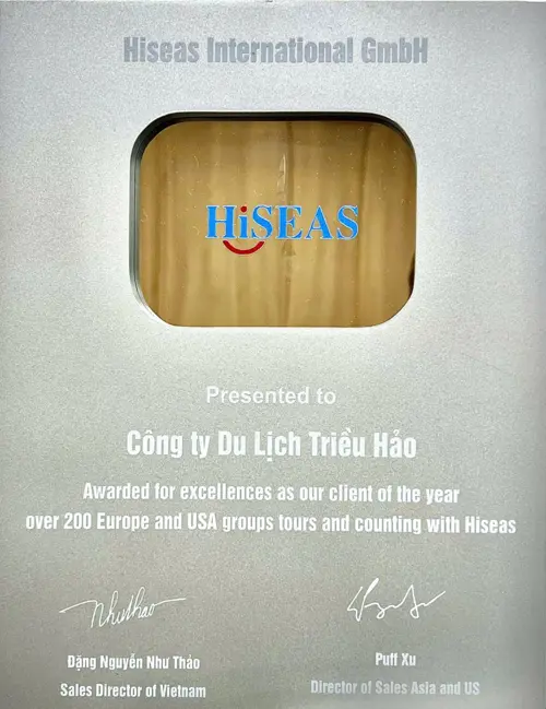 Du Lịch Triều Hảo Vinh Dự Nhận Giải Thưởng Danh Giá Từ Hiseas International